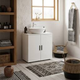 Wyld Haus Badosu Luni Under Sink Bathroom Cabinet 600 x 300 x 600 mm White