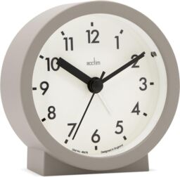 Acctim Gaby Small Analogue Contemporary Beside Alarm Clock in Taupe