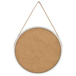Berkfield Home Wall Mirror with Strap 60 cm Silver - thumbnail 3