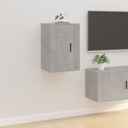 Berkfield Home Wall Mounted TV Cabinets 2 pcs Concrete Grey 40x34.5x60 cm - thumbnail 4