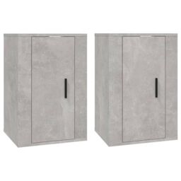 Berkfield Home Wall Mounted TV Cabinets 2 pcs Concrete Grey 40x34.5x60 cm - thumbnail 2