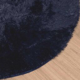 Berkfield Home Shaggy Rug High Pile NAVARRA Navy 200x200 cm Polyester in Blue - Size: Medium - thumbnail 4