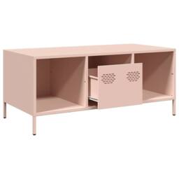 Berkfield Home Sturdy Coffee Table Pink 101.5x50x43.5 cm Cold-rolled Steel - thumbnail 5
