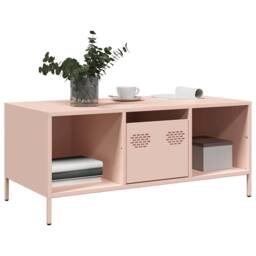Berkfield Home Sturdy Coffee Table Pink 101.5x50x43.5 cm Cold-rolled Steel