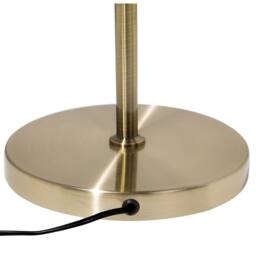Wyld and Coco Brass Floor Lamp 165cm Gold Open Geometric Metal Shade Naked Bulb - thumbnail 6