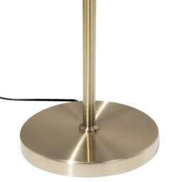 Wyld and Coco Brass Floor Lamp 165cm Gold Open Geometric Metal Shade Naked Bulb - thumbnail 7
