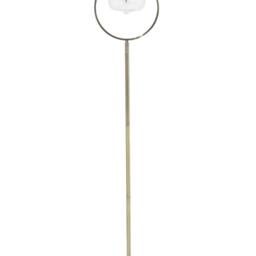Wyld and Coco Brass Floor Lamp 165cm Gold Open Geometric Metal Shade Naked Bulb - thumbnail 2