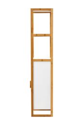 Living and Home 4-Tier Single-door Tall Bathroom Storage Cabinet in White - thumbnail 5