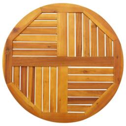 Berkfield Home Table Top √ò70x2 cm Round Solid Wood Acacia in Brown - Size: 70x2 cm - thumbnail 6