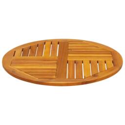 Berkfield Home Table Top √ò70x2 cm Round Solid Wood Acacia in Brown - Size: 70x2 cm - thumbnail 1