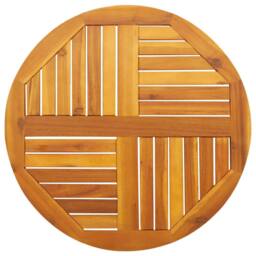 Berkfield Home Table Top √ò70x2 cm Round Solid Wood Acacia in Brown - Size: 70x2 cm - thumbnail 2