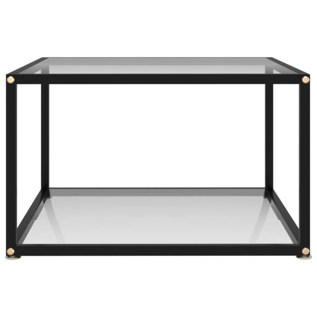 Berkfield Home Coffee Table Transparent 60x60x35 cm Tempered Glass in Clear - Size: 60 x 60 x 35 cm - image 1