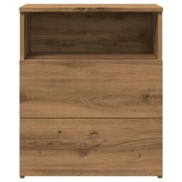 Berkfield Home Bedside Cabinet Artisan Oak 50x32x60cm Engineered Wood in Brown - Size: 50 x 32 x 60 cm - thumbnail 5
