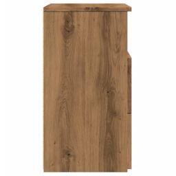 Berkfield Home Bedside Cabinet Artisan Oak 50x32x60cm Engineered Wood in Brown - Size: 50 x 32 x 60 cm - thumbnail 6
