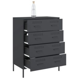 Berkfield Home Sideboard Anthracite 68x39x89 cm Steel - Size: 68 x 39 x 89 cm - thumbnail 5