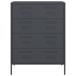 Berkfield Home Sideboard Anthracite 68x39x89 cm Steel - Size: 68 x 39 x 89 cm - thumbnail 6