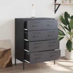 Berkfield Home Sideboard Anthracite 68x39x89 cm Steel - Size: 68 x 39 x 89 cm - thumbnail 3