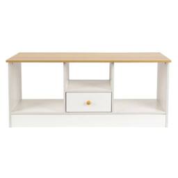 FORGEVIO 90CM Wooden Storage TV Cabinet Living Room Media Cabine in White - thumbnail 4