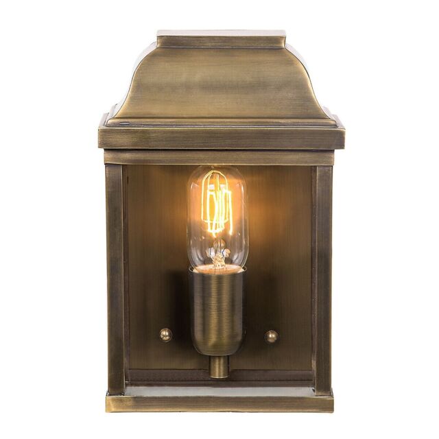 Loops Outdoor IP44 Wall Light Aged Brass LED E27 100W d02556 in Metallics