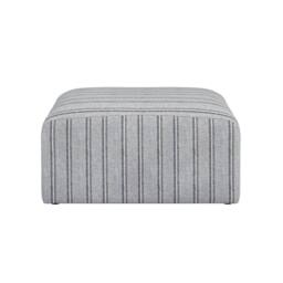 Lemon Pavilion Furniture Ryder Thick Stripe Pouffe - Woven - L70xW90xH44 cm - Grey - thumbnail 2