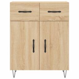 Berkfield Home Highboard Sonoma Oak 69.5x34x180 cm Engineered Wood in Light Brown - thumbnail 8