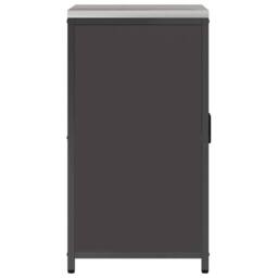 Berkfield Home Kitchen Storage Cabinet with Shelf with Storage with Door Black Steel - thumbnail 8