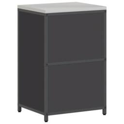 Berkfield Home Kitchen Storage Cabinet with Shelf with Storage with Door Black Steel - thumbnail 9