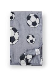 Catherine Lansfield 'Football' Throw in Grey - Size: 130 cm x 170 cm - thumbnail 4
