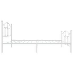 Berkfield Home Metal Bed Frame with Headboard & Footboard White 90x200 cm - thumbnail 6