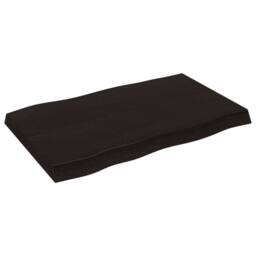 Berkfield Home Table Top Dark Grey 80x50x(2-6) cm Treated Solid Wood Live Edge in Charcoal - thumbnail 4