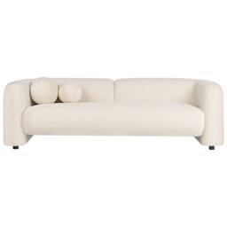 Wyld and Coco 5-Seater Off-White Velvet Sofa Set in White - thumbnail 3