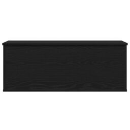 Berkfield Home Black Oak Storage Box - 90x35x35 cm - Engineered Wood - Size: 90 x 35 x 35 cm - thumbnail 7
