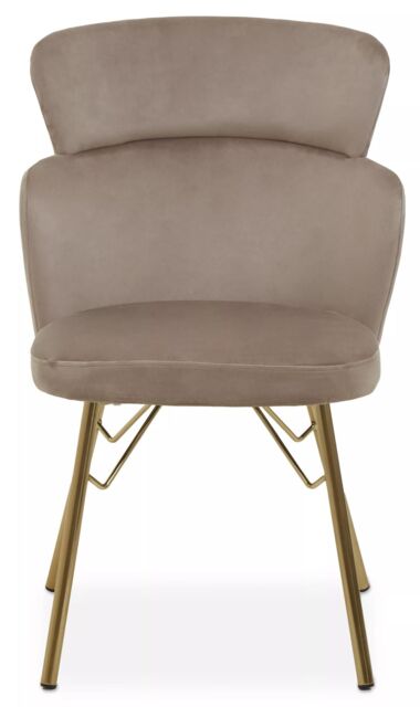 Orsina Veneto Velvet Chair in Brown - image 1