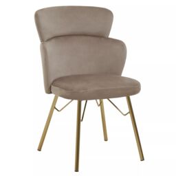 Orsina Veneto Velvet Chair in Brown - thumbnail 2