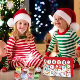 Obasyhig Xmas Countdown Calendar DIY Slime Advent Calendar in Red - thumbnail 4