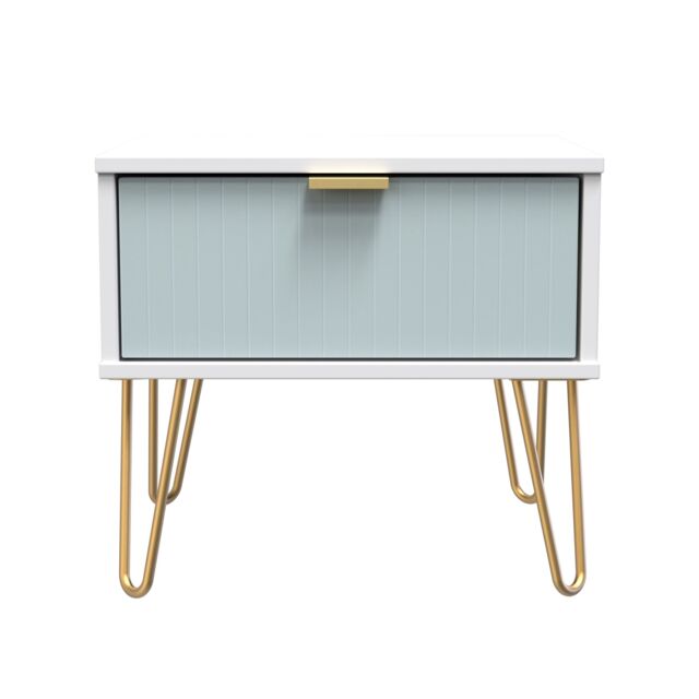 Ready Assembled 2 U Bexley 1 Drawer Bedside (Ready Assembled) in Duck Egg Blue - image 1