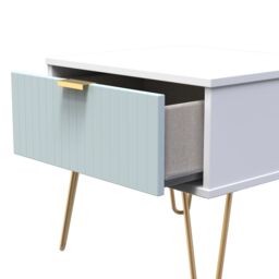 Ready Assembled 2 U Bexley 1 Drawer Bedside (Ready Assembled) in Duck Egg Blue - thumbnail 5