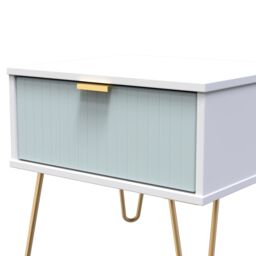 Ready Assembled 2 U Bexley 1 Drawer Bedside (Ready Assembled) in Duck Egg Blue - thumbnail 4