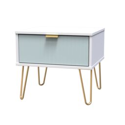 Ready Assembled 2 U Bexley 1 Drawer Bedside (Ready Assembled) in Duck Egg Blue - thumbnail 3