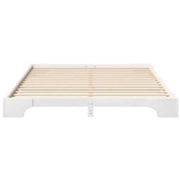 Berkfield Home Stylish Floor Bed Frame White 180 x 210 cm Solid pine wood - thumbnail 5