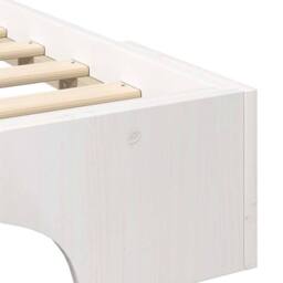 Berkfield Home Stylish Floor Bed Frame White 180 x 210 cm Solid pine wood - thumbnail 8