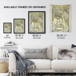 "Artery8 Delft Salad Oil Advert Vintage Wall Art Print Jan Toorop in Yellow - Size: W12"" x H16""" - thumbnail 3