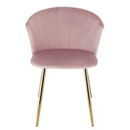 Genesis Ella Velvet Accent Chair Curved Back Upholstered Modern Chair in Pink - Size: 1 Seater - thumbnail 4