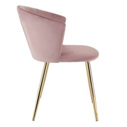 Genesis Ella Velvet Accent Chair Curved Back Upholstered Modern Chair in Pink - Size: 1 Seater - thumbnail 5