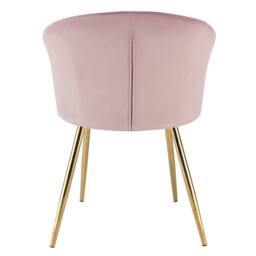 Genesis Ella Velvet Accent Chair Curved Back Upholstered Modern Chair in Pink - Size: 1 Seater - thumbnail 6