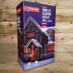 Samuel Alexander 2000 LED 25m Premier Clusterbrights Indoor Outdoor Multifunction Mains Operated Christmas Cluster Lights with Timer in Warm White - thumbnail 6