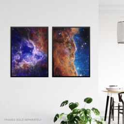 Artery8 Wall Art Print Pack of 3 NASA James Webb Images Cosmic Cliffs Carina Nebula Stellar Lifecycle 30 Doradus Stars Large Poster Set - thumbnail 5