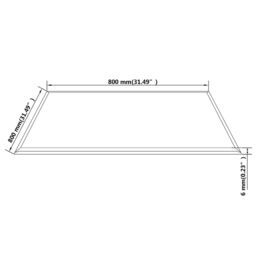 Berkfield Home Table Top Tempered Glass Square 800x800 mm in Black - thumbnail 4