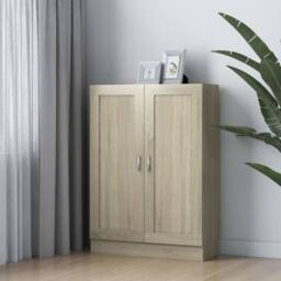 Berkfield Home Book Cabinet Sonoma Oak 82.5x30.5x115 cm Engineered Wood in Light Tan - thumbnail 2