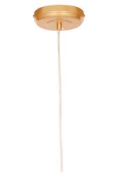 Orsina Sculptural Large White Dome Pendant Light, Artistic Ceiling Fixture For Entryways, Abstract Cutout Dome Lamp in Gold - thumbnail 5